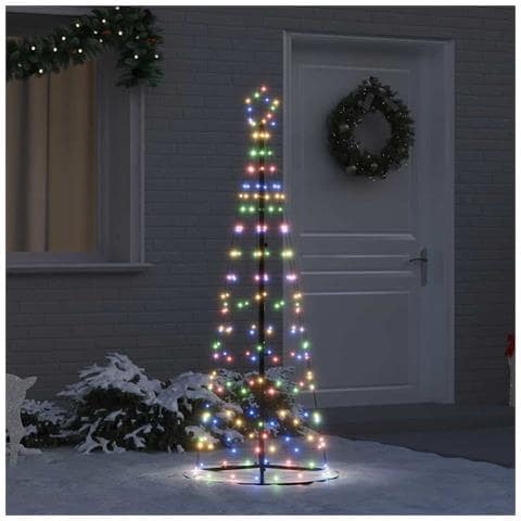 Albero di Natale LED con 390 LED Multicolore 250 cm Ferro - Foto 2