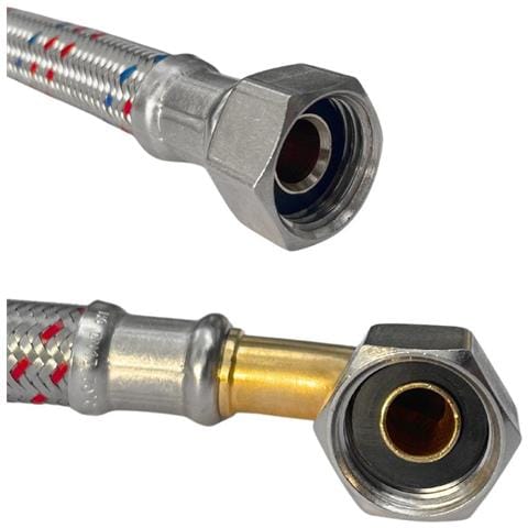 Tubo Flessibile In Acciaio Inox  Curvato  1/2 Pollice  800mm  Dn13 - Foto 2