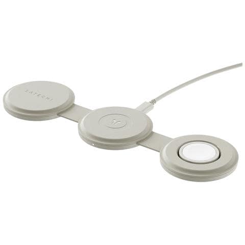 Caricatore Wireless 3-in-1 Compatibile Qi2 15w Modello Onthego Pieghevole, Beige - Foto 1