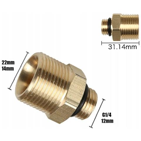 Adattatore Per Idropulitrice M22x1.5 14mm Compatibile Con Kärcher K Bayonet - Facile Installazione, Alta Durata, Pressione Max 160 Bar - Foto 4