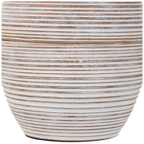 Scatola Decorativa In Poliresina Bianca 19,5x19,5x23h Cm - Foto 7
