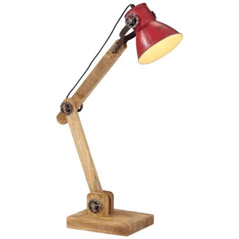 Lampada da Scrivania 25 W Rosso Anticato 23x18x96 cm E27 - Foto 1