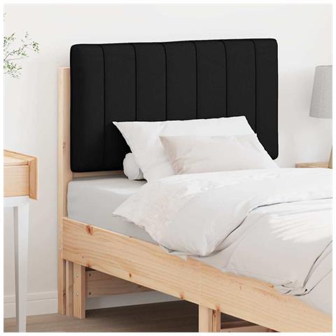 Testiera imbottita Marrone e Nero 80 cm Pino massello - Foto 2