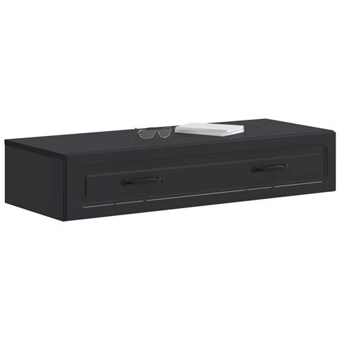 Tavolino da Parete Laterale Nero 87,5 x 34,5 x 17 cm - Foto 2