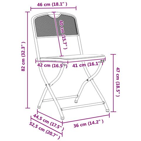Set di Mobili da Esterno 5 pcs Antracite Ferro e Acciaio - Foto 9