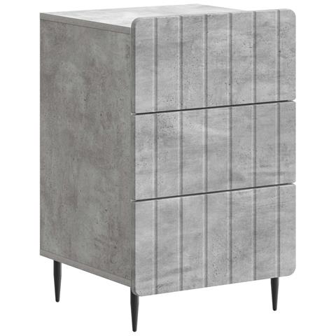 Armadio da Notte con cassetto Grigio Cemento 43x 41 x 68 cm - Foto 1