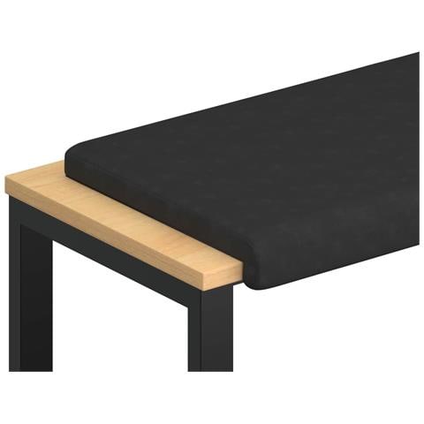 Cuscino per panchina Microfibra Nero Profondità 35 cm - Foto 1