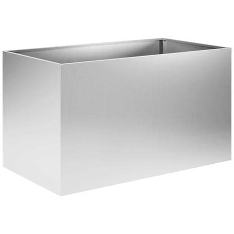 Vaso da giardino Argento 80 x 50 x 50 cm Acciaio zincato - Foto 1