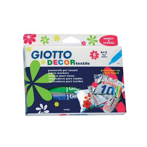 conf. 6 Pennarelli Giotto Textile assortito 494800 - Foto 1
