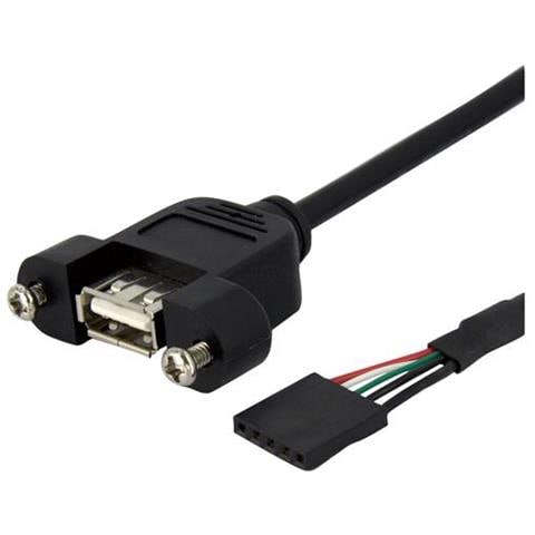 Cavo pannello USB 30 cm - Cavo USB A a collettore scheda madre F / F - Foto 1