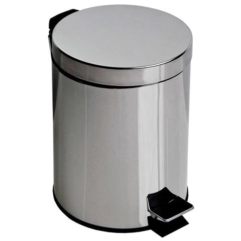 Cestino Porta Rifiuti per Wc Acciaio Inox Cromato Capacita' 5 Lt 20x27h cm - Foto 1
