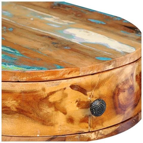 Scrivania in Legno Massello di Recupero con Gambe in Ferro - Foto 8