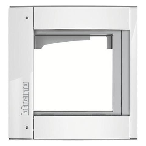 Telaio Supporto Con Cornice 1 Modulo Sfera New Finitura Allwhite - Foto 2