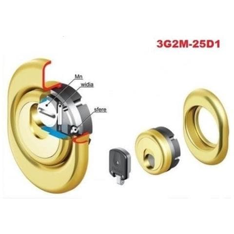 3g2m-25d1 Defender Magnetico Mag 3g Monolito Ex Articolo 3g2fm Oro Lucido - Foto 1