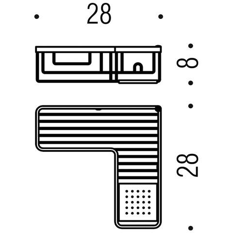 Griglia Vasca / doccia Colombo Porta Oggetti B9614 Cromo. - 30 Cm Cromo A Magazzino - Foto 1