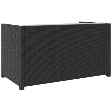 Set Divani Da Giardino 5 Pz Con Cuscini In Polyrattan Nero - Foto 10
