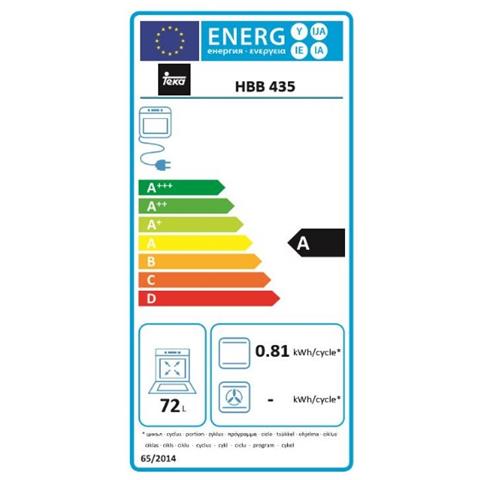Forno Elettrico da Incasso HBB435SS Capacità 72 L Statico Colore Nero, Acciaio inossidabile - Foto 2