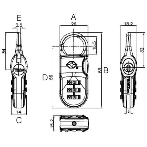 Lucchetto Da Viaggio Tp2 Tsa A Combinazione Blister Rosso - Foto 2