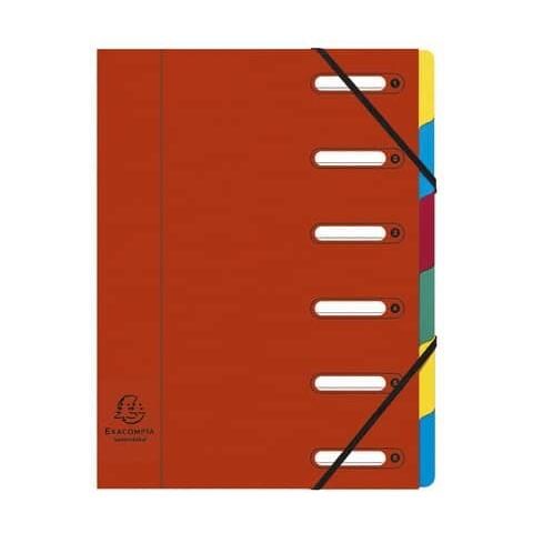 Classificatore 6 Divisori - 24,5x32 Cm Rosso 55065e - Foto 1