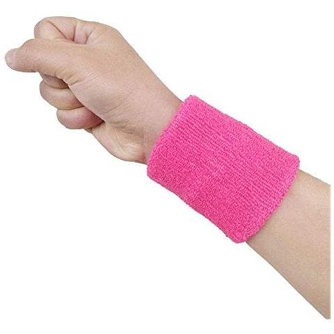 Sweatband Polso Sweatband 2 Pack 4 Pollici Sport Parasudore Wristband Morbido Cotone Addensare Per Tennis Ginnastica Calcio Basket Correre Sport Atletici (rose-rosso)  - Foto 2