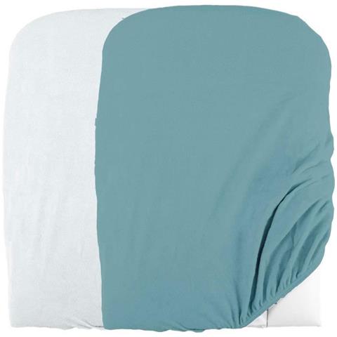 Set 2 Fodere Per Fasciatoio - 50 X 75 Cm - Spugna In Policotone - Bianco / nilo - Foto 1