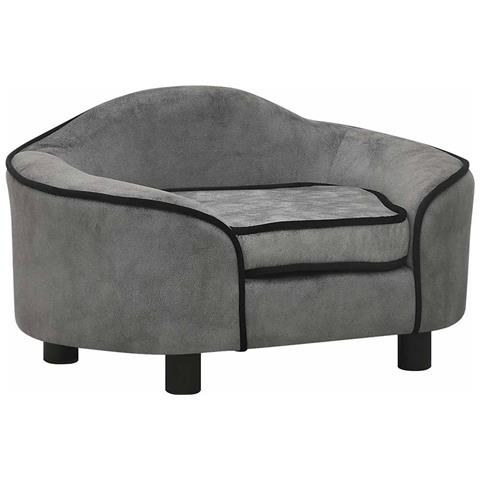 Divano Per Cani Grigio 67x47x36 Cm In Peluche - Foto 1