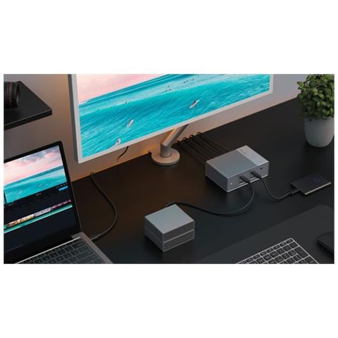 HDG215-EU replicatore di porte e docking station per laptop Cablato USB 3.2 Gen 1 (3.1 Gen 1) Type-C Argento - Foto 2