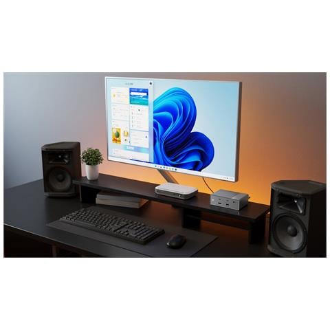 HDG215-EU replicatore di porte e docking station per laptop Cablato USB 3.2 Gen 1 (3.1 Gen 1) Type-C Argento - Foto 10