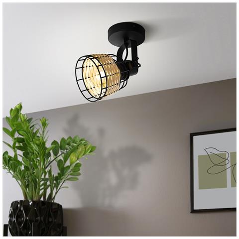 Applique Industrial Anwick 1 Luce Metallo Nero - Foto 2