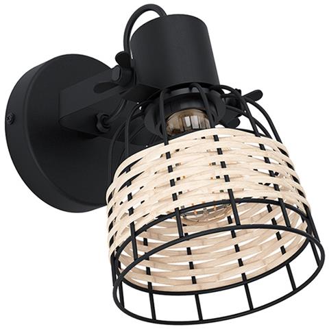 Applique Industrial Anwick 1 Luce Metallo Nero - Foto 1