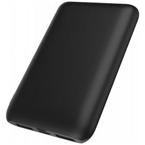 Powerbank Usb A+a+c 5000mah Fastcharge + Cavo Usb A/usb C, Nero - Foto 2