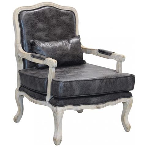 Poltrona Christy In Ecopelle Vintage Grigio - Foto 1