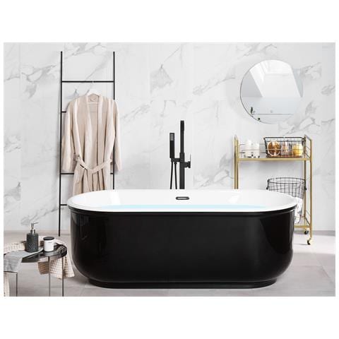 Vasca Da Bagno Freestanding Pinel 170 X 80 Cm Nero - Foto 1