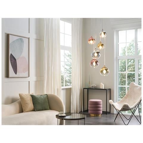 Lampadario Tooma Vetro Ottone - Foto 1