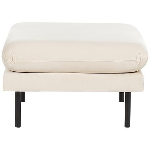 Pouf Velluto Beige Chiaro 70 X 70 Cm Vinterbro - Foto 7