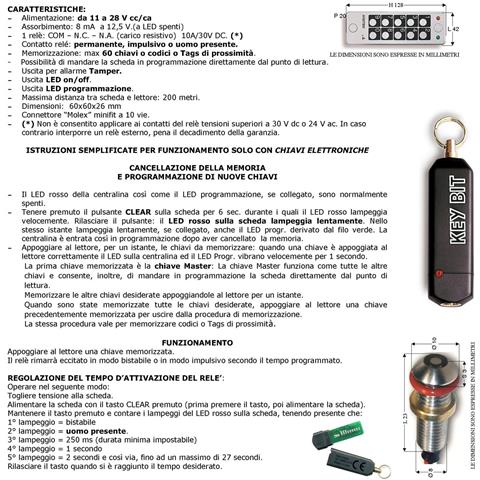Tastiera Esterna Antivandalo Centralina Remota 60 Utenti Uscita Relè 10 A Alimentazione 12/24 V Blocco Alluminio Ip67 - Foto 4