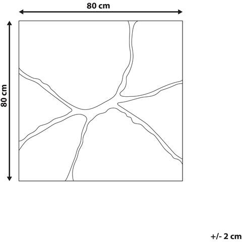 Specchio Da Parete Oro 80 X 80 Cm Coole - Foto 5