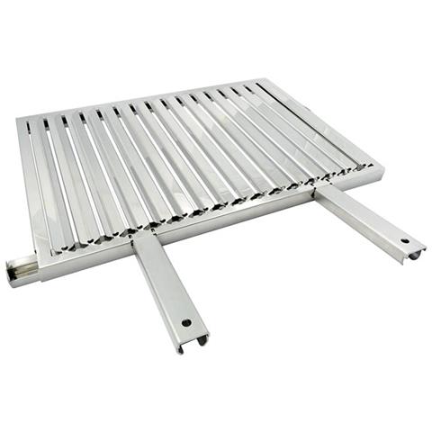 Griglia In Acciaio Inox Con Raccogligrasso Per Bbq Con Piano Di Cottura 60x40 - Foto 1