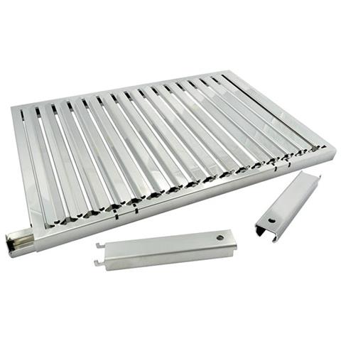 Griglia In Acciaio Inox Con Raccogligrasso Per Bbq Con Piano Di Cottura 60x40 - Foto 2