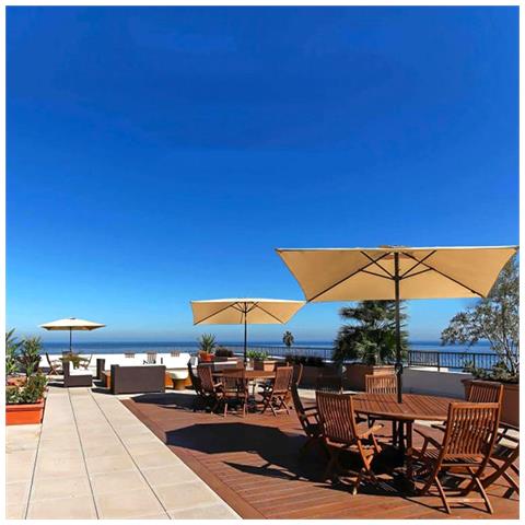 Ombrellone 250x250 Cm Da Giardino Con Struttura In Acciaio E Apertura A Manovella Skit - Foto 3