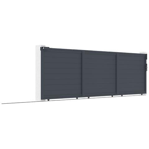 Cancello Scorrevole 6m Eiger H. 140cm Alluminio Grigio - Foto 2