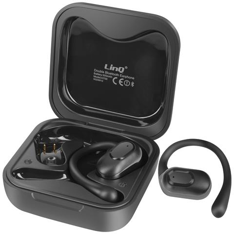 Auricolare Bluetooth Design Aperto Comandi Touch Con Custodia Inclusa, Nero - Foto 1