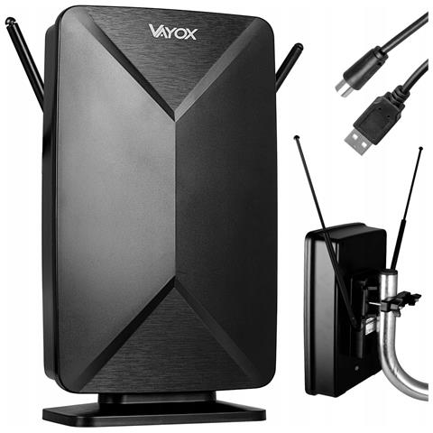 Antenna Ambiente /esterna Con Amplificatore Dvb-t /t2 4k Lte 4g Filtro Va0248 - Foto 1