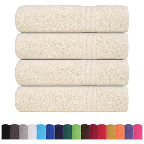 Asciugamani 4 Pz Crema 50x100 Cm 360 G /m 100% Cotone - Foto 2