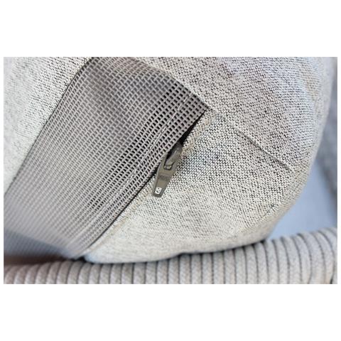 Glenda - Poltrona Dondolo Con Struttura In Allumino Bianco E Con Corda Grigio Mélange - Foto 8