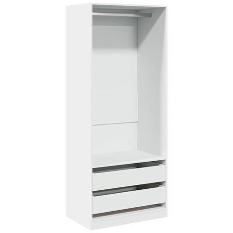 Armadio Bianco 80x50x200 Cm In Legno Multistrato - Foto 2