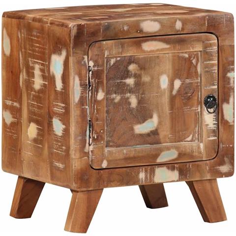 Comodino 40x32x46 Cm In Legno Massello Di Recupero - Foto 1