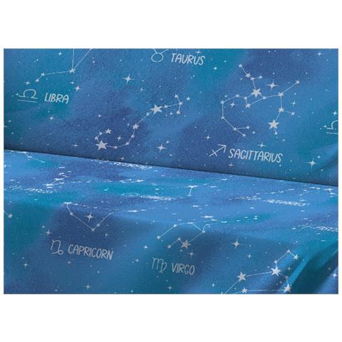 Telo Arredo Granfoulard Copritutto Salvadivano 100% Cotone Dis. Zodiaco Matrimoniale Zodiaco - Foto 2
