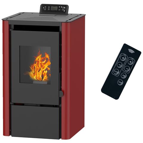 Stufa A Pellet Ad Aria Anita Da 7,6 Kw Bordeaux - Foto 1