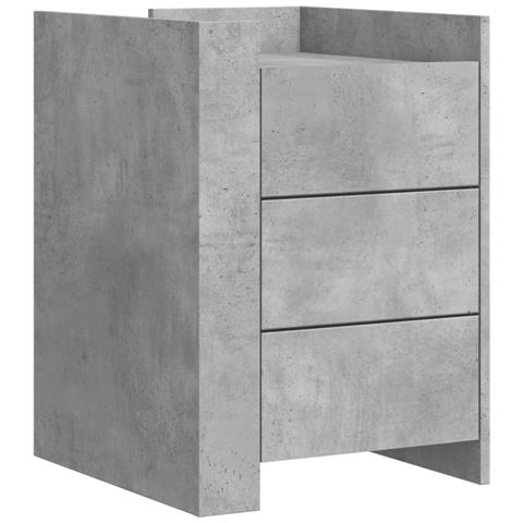 Lusso Casadino -  Comodino Grigio Cemento 45x50x65 Cm In Legno Multistrato - Foto 1